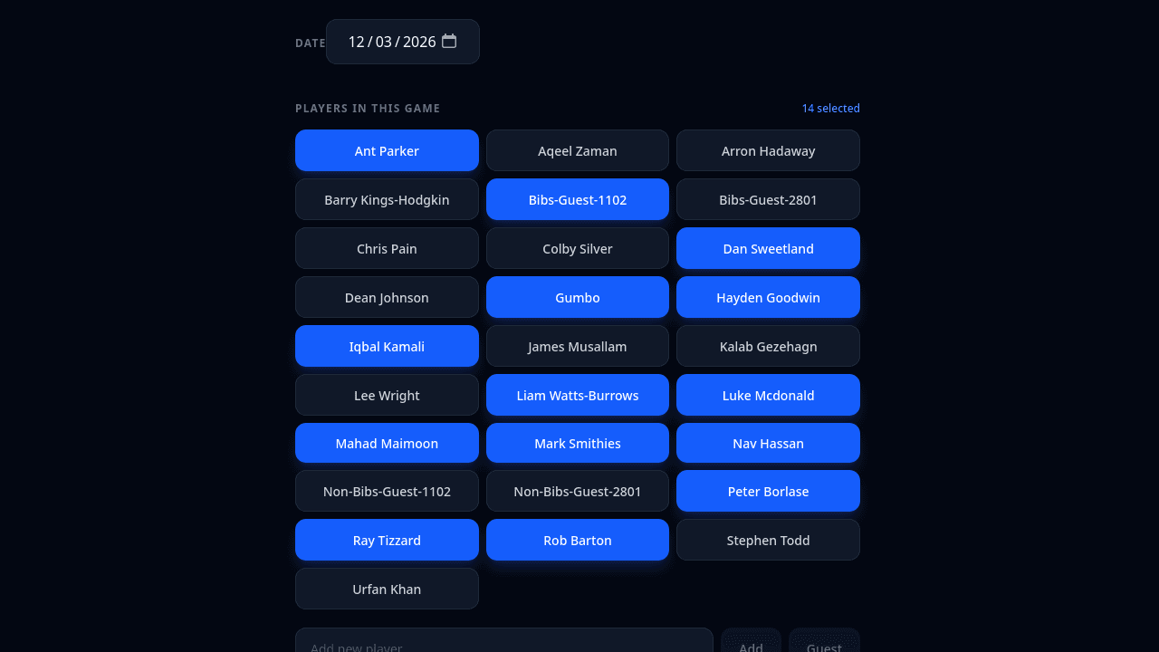 7-aside Football Stats Tracker screenshot 3